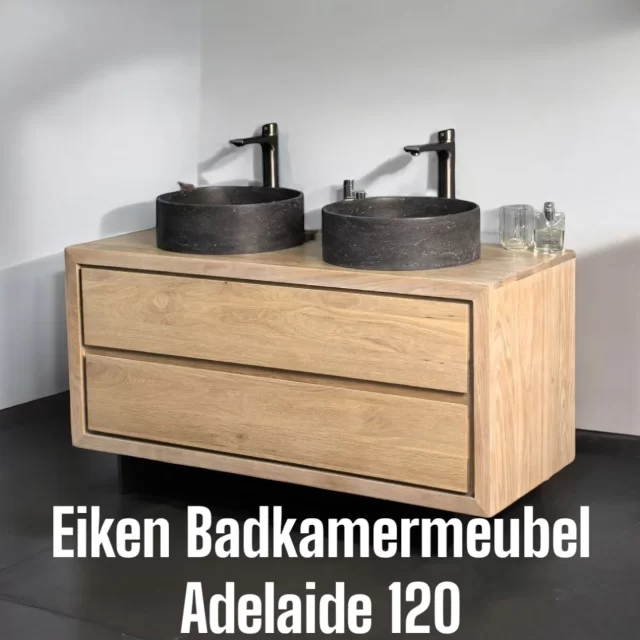 15% Korting op alles! Dit populaire Eiken Badkamermeubel is verkrijgbaar in 100cm -120cm én 140cm. Nu extra voordelig met kortingscode: SD15 #badkamerinspiratie #badkamerideeën #badkamerrenovatie #badkamermeubel #eiken #sanitair #waskom #naturestone #stoneart #korting #renovatie #oakfurniture #eindhoven #denbosch #tilburg #webwinkel #showroom